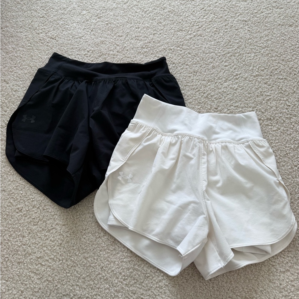 Under Armour Women's Athletic Shorts in Black and White